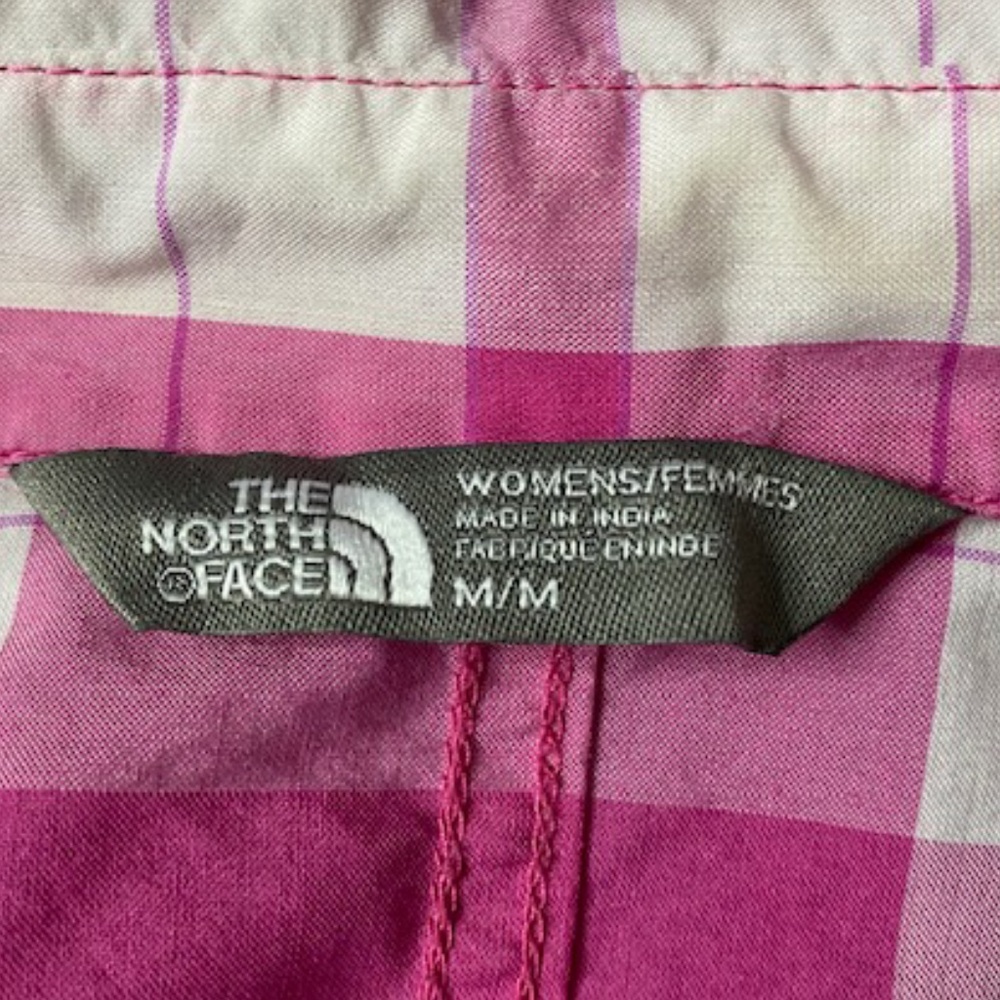 The North Face Pink Plaid Shirt Size Medium - Picture 12 of 13